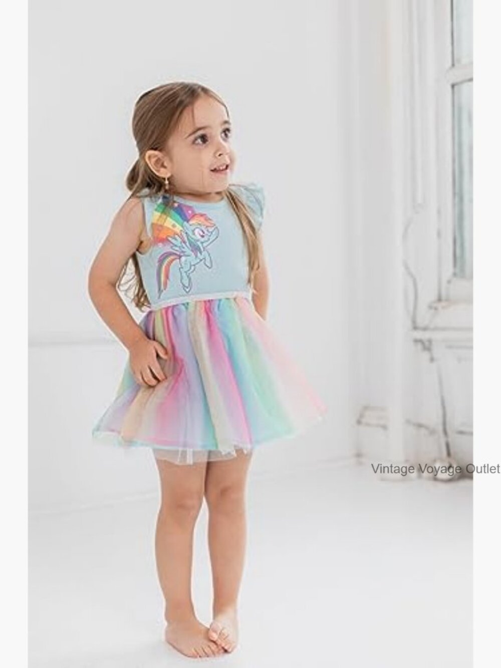 Girls My Little Pony Graphic Short Sleeve A-Line Dress - Picture 3 of 5
